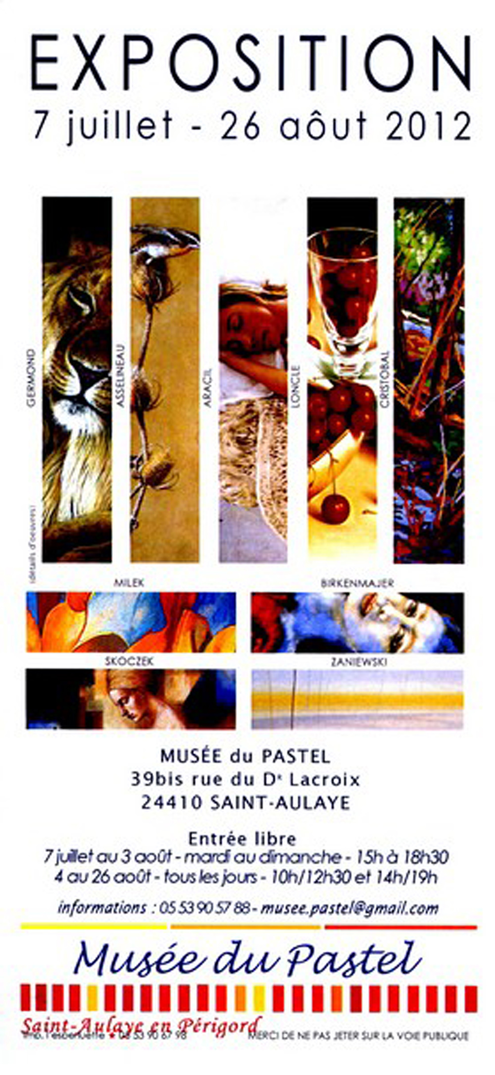 Pastels – Salon International – Saint-Aulaye (Musee du Pastel), France 2012